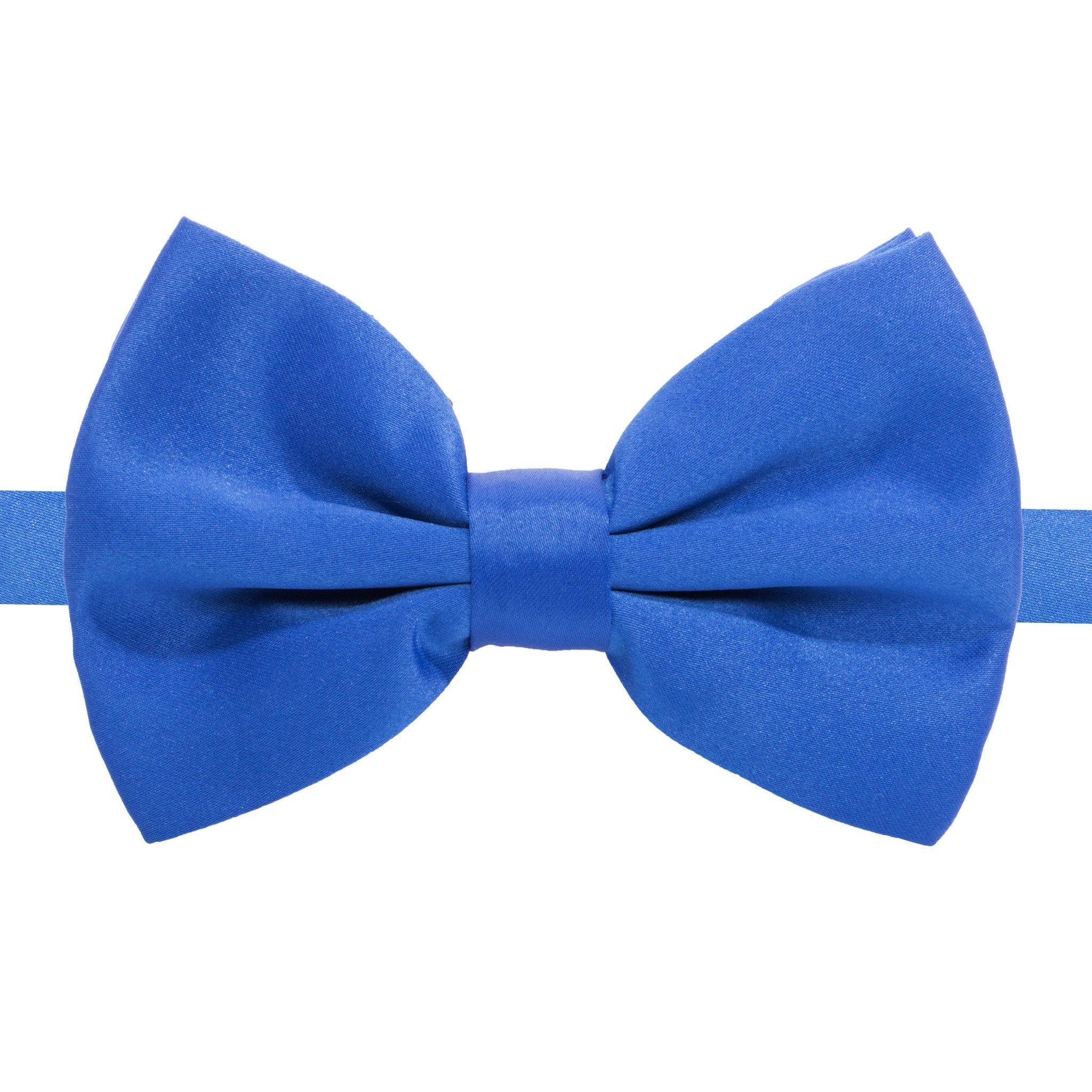 Axis Royal Blue Adjustable Satin Bowtie - Upscale Men's Fashion