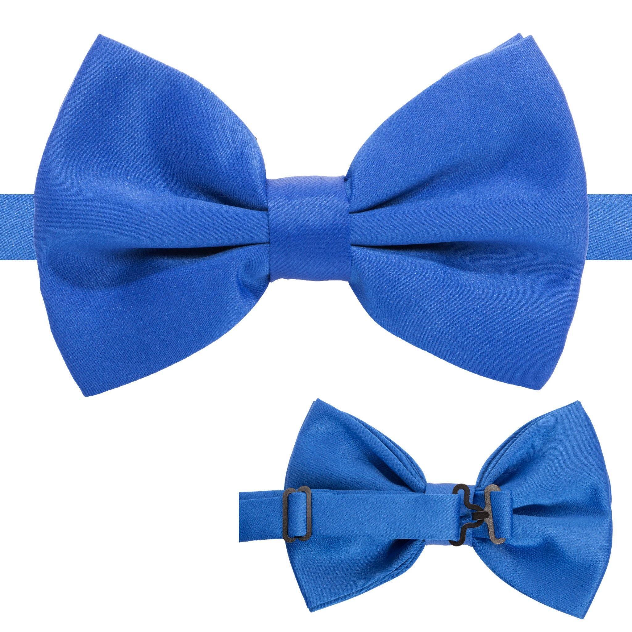 Axis Royal Blue Adjustable Satin Bowtie - Upscale Men's Fashion