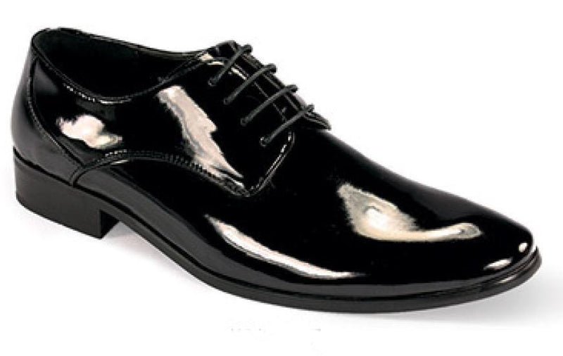 Black Lace Up Tuxedo Shoes - Upscale Men's Fashion