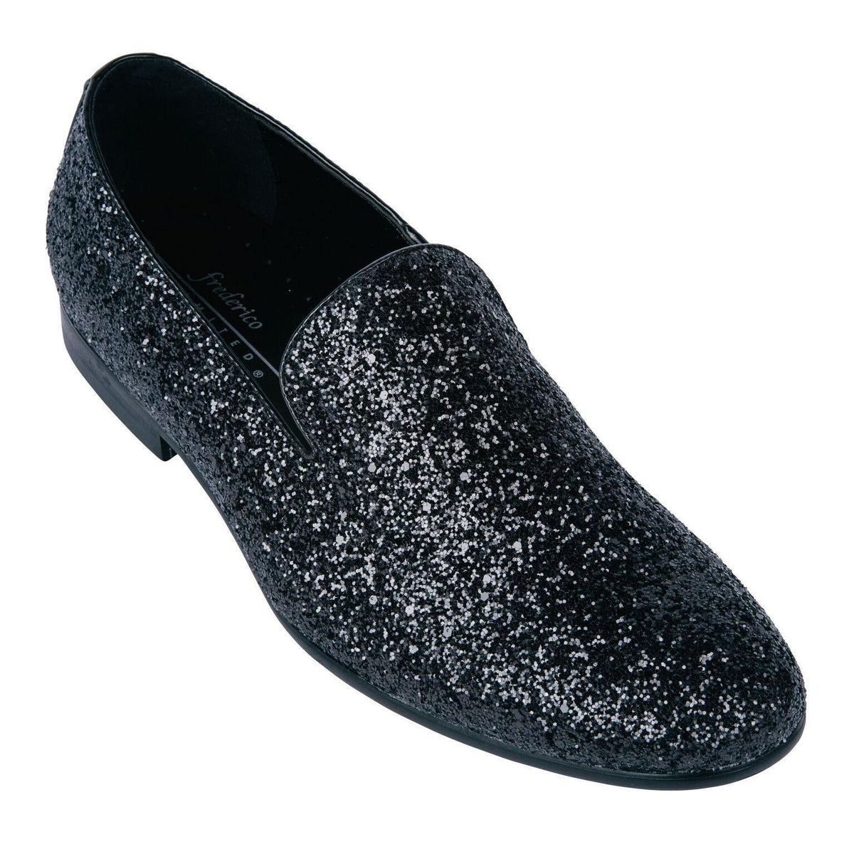 Black Sparkle Slip On Men's Shoes Black Sparkle Slip On Men's Shoes