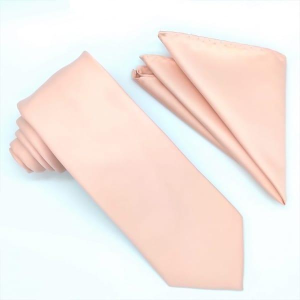 Blush Tie and Hanky Set - Upscale Men's Fashion