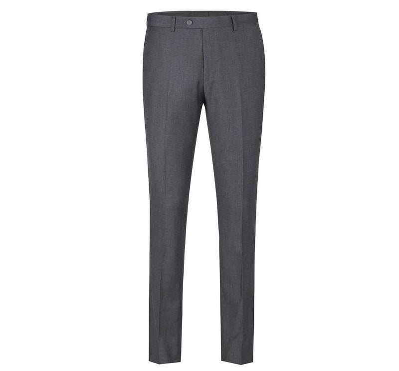 Charcoal Flat Front Pants - Upscale Men's Fashion