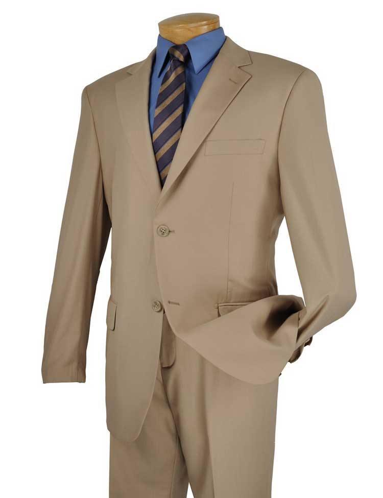 Executive 2 Piece Regular Fit Suit Color Beige - Upscale Men's Fashion