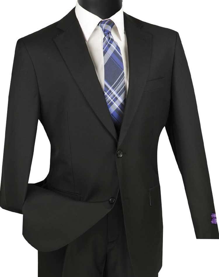 Executive 2 Piece Regular Fit Suit Color Black - Upscale Men's Fashion