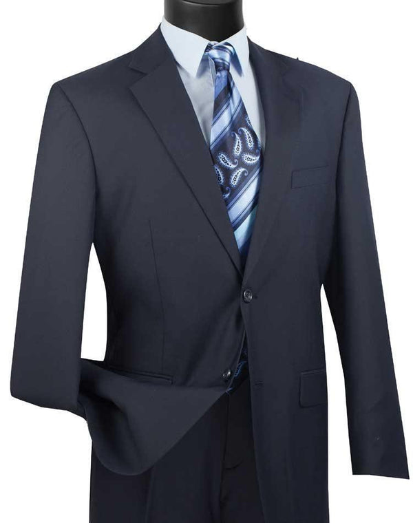 Executive 2 Piece Regular Fit Suit Color Navy - Upscale Men's Fashion