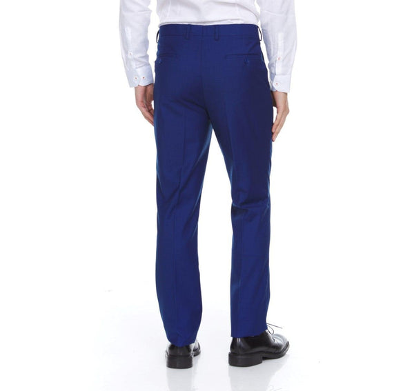 Ferera Collection-Men's 3 Piece Modern Fit Suit Color French Blue - Upscale Men's Fashion