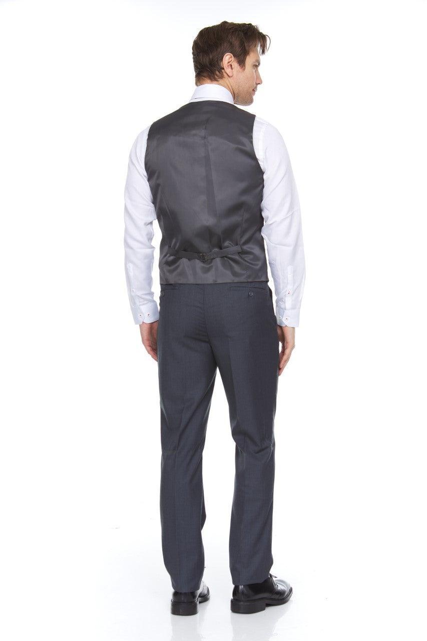 Ferera Collection-Men's 3 Piece Modern Fit Suit Color Gray - Upscale Men's Fashion
