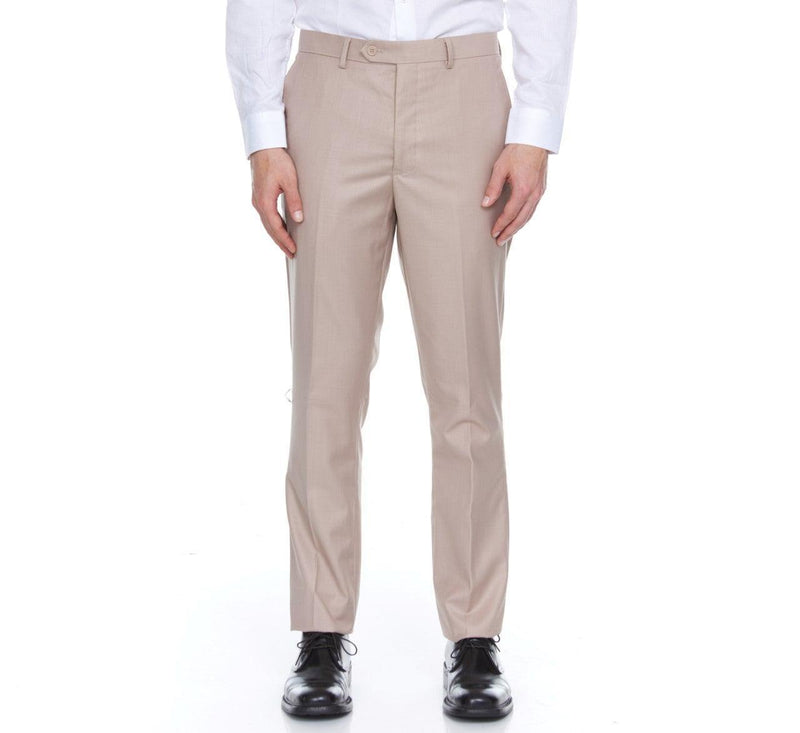 Ferera Collection-Men's 3 Piece Modern Fit Suit Color Tan - Upscale Men's Fashion