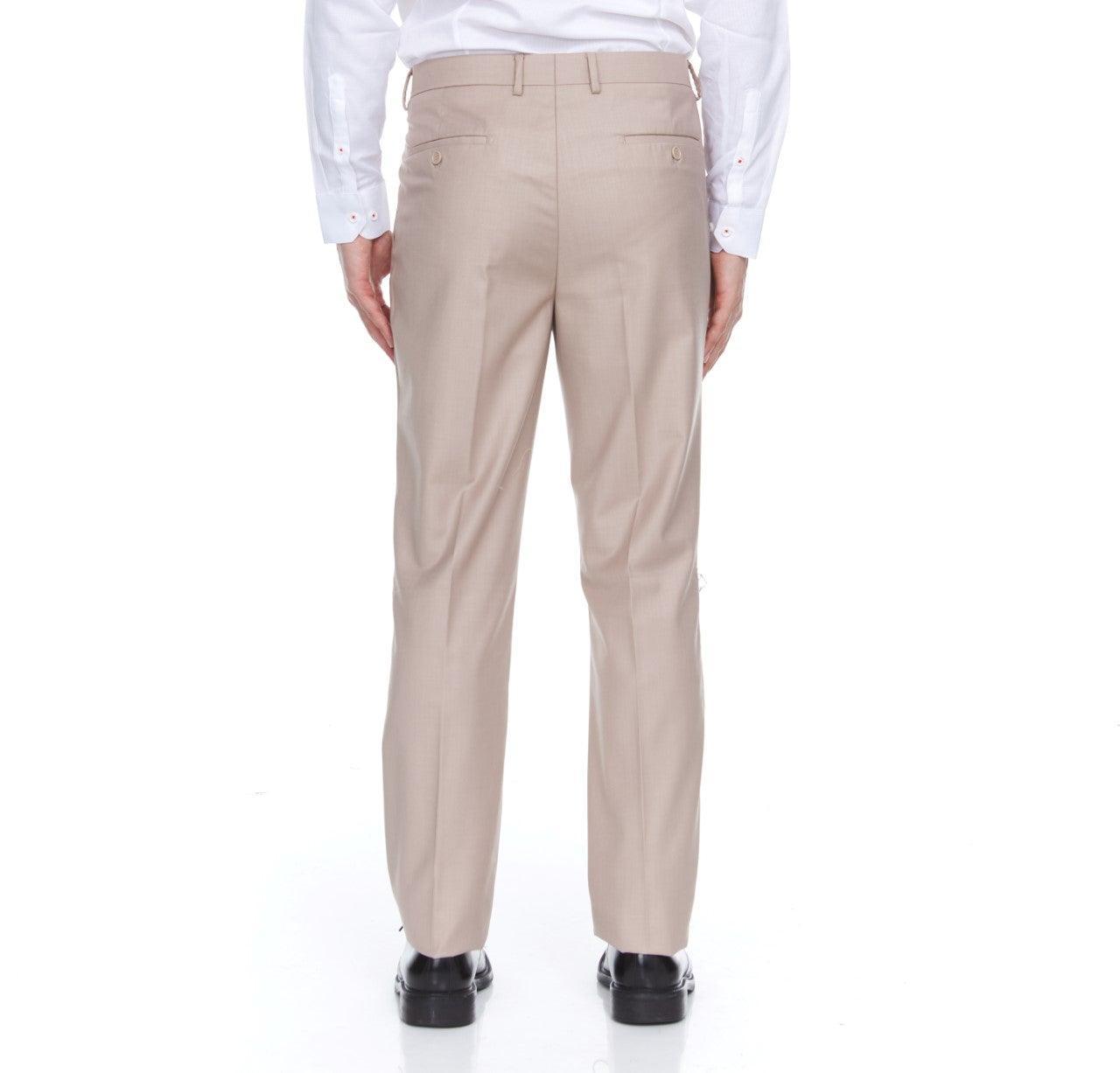 Ferera Collection-Men's 3 Piece Modern Fit Suit Color Tan - Upscale Men's Fashion