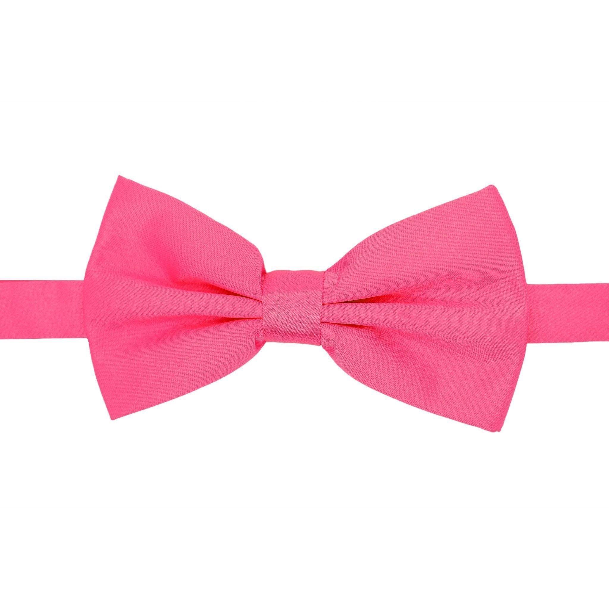 Gia Fuchsia Satin Adjustable Bowtie - Upscale Men's Fashion