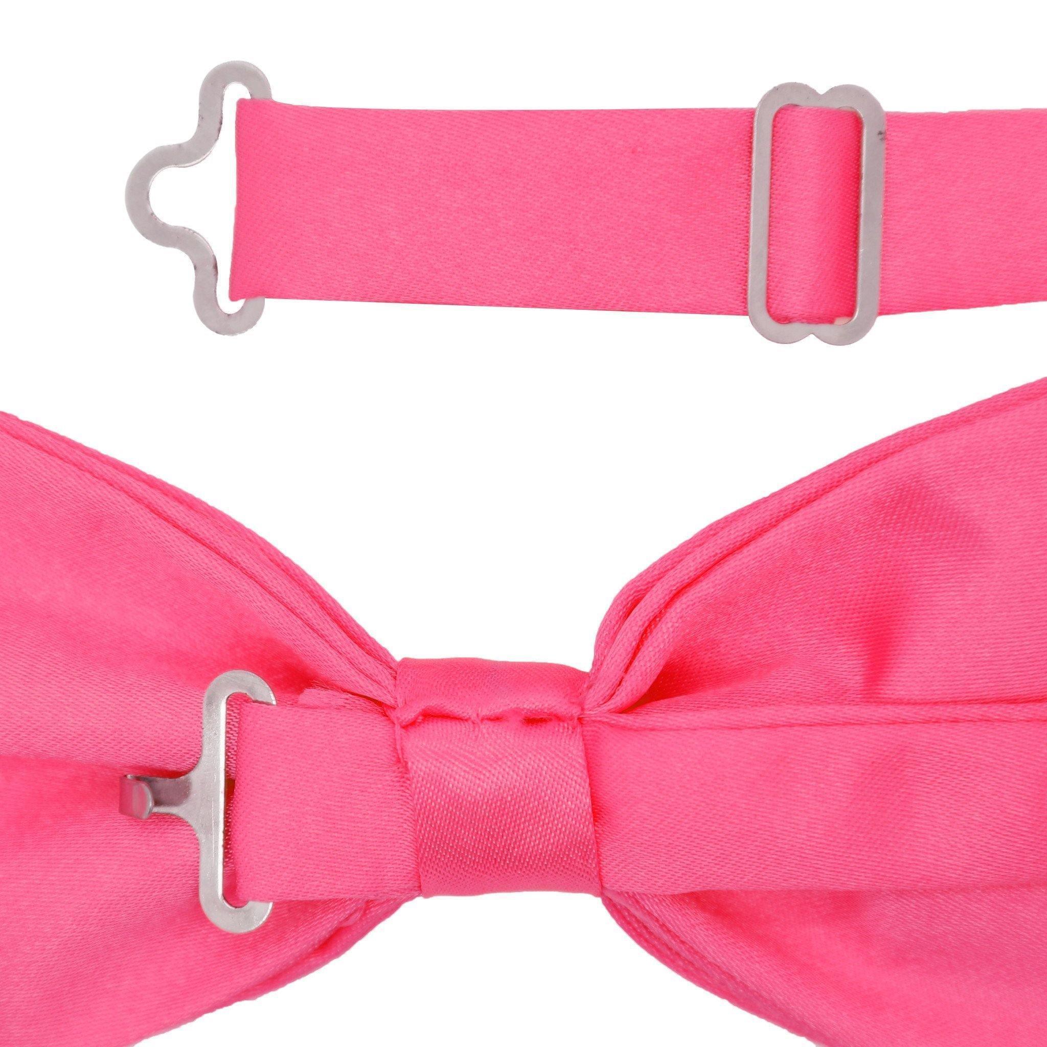 Gia Fuchsia Satin Adjustable Bowtie - Upscale Men's Fashion