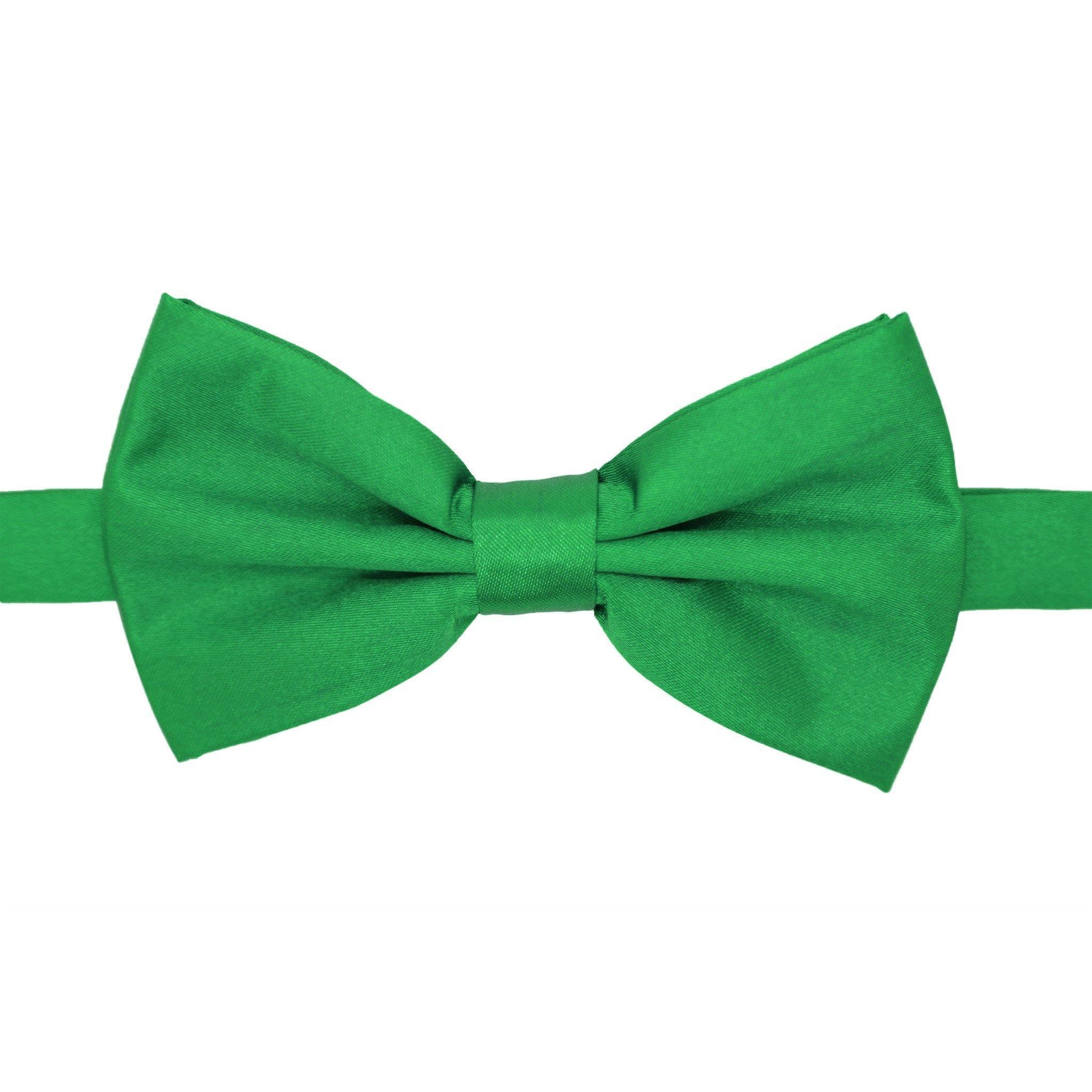 Gia Green Satin Adjustable Bowtie - Upscale Men's Fashion