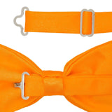 Gia Orange Satin Adjustable Bowtie - Upscale Men's Fashion