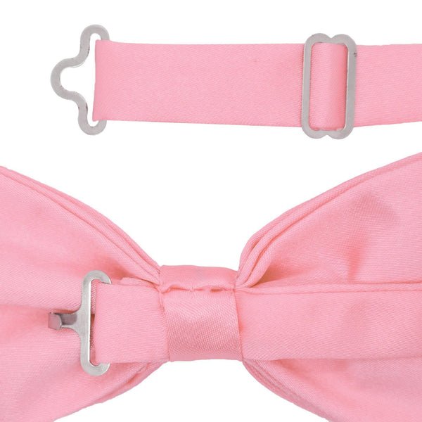 Gia Pink Satin Adjustable Bowtie - Upscale Men's Fashion