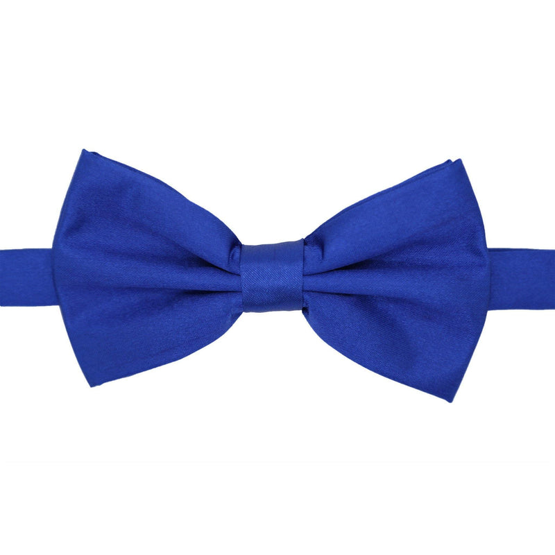 Gia Royal Blue Satin Adjustable Bowtie - Upscale Men's Fashion