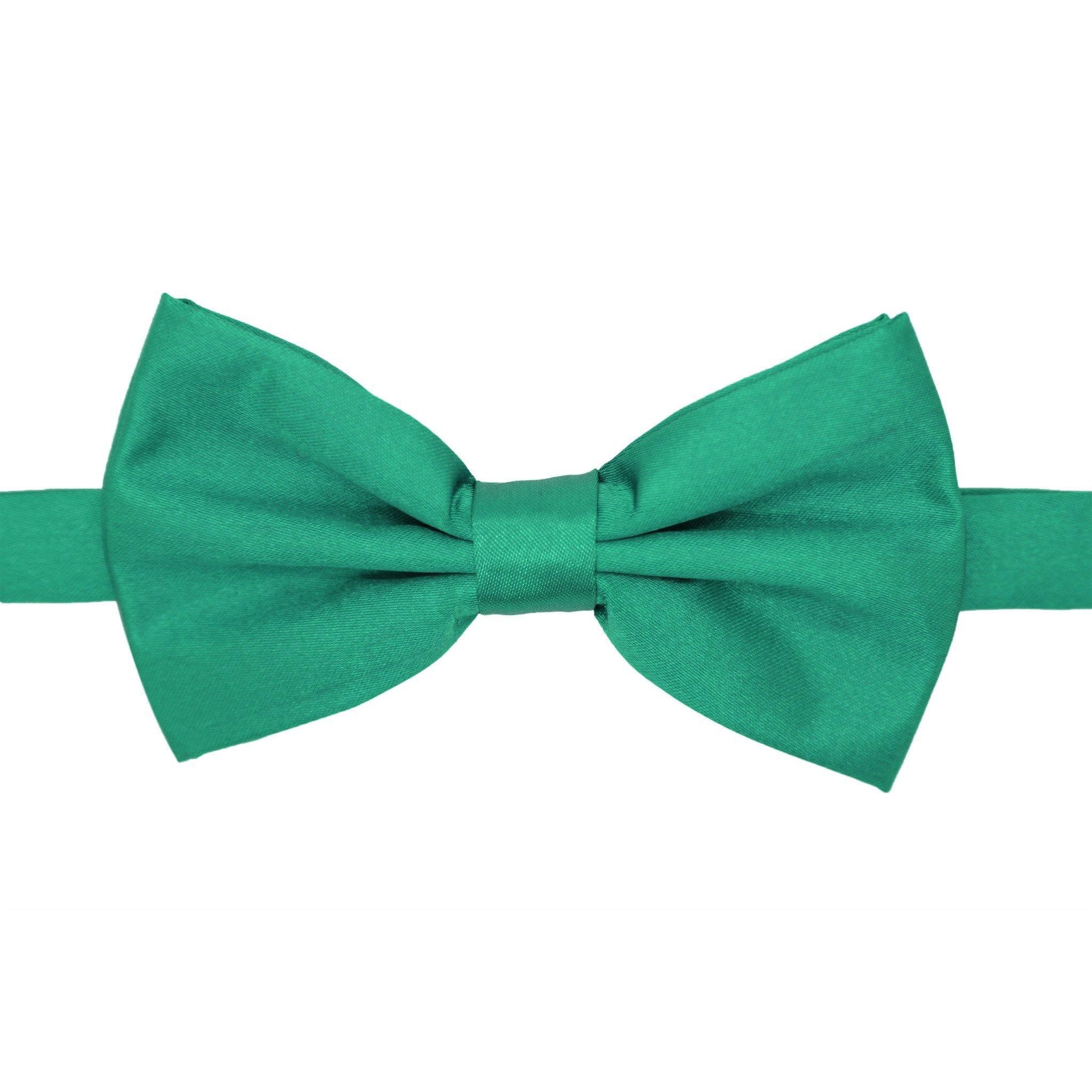 Gia Teal Satin Adjustable Bowtie - Upscale Men's Fashion