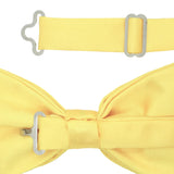Gia Yellow Satin Adjustable Bowtie - Upscale Men's Fashion