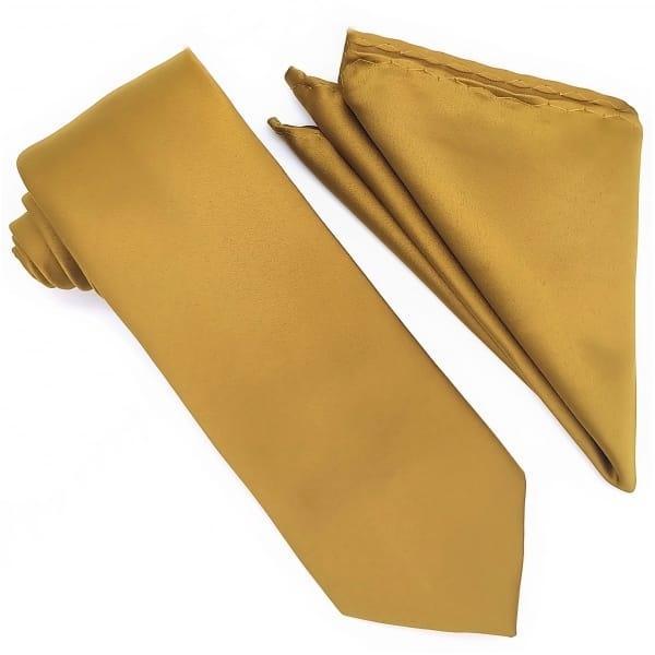 Gold Tie and Hanky Set - Upscale Men's Fashion