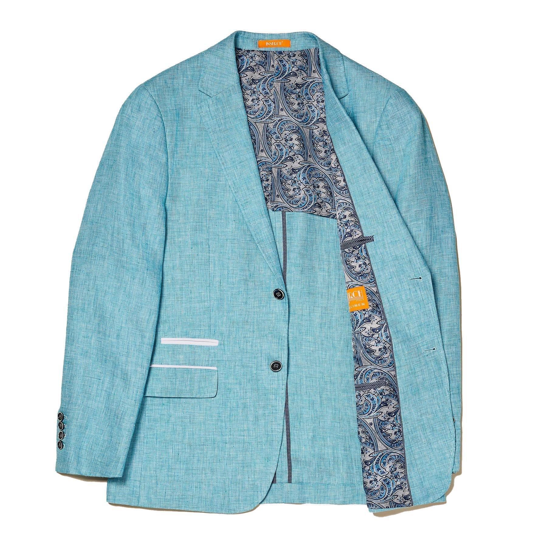 Inserch Aqua Linen Sport Coat - Upscale Men's Fashion