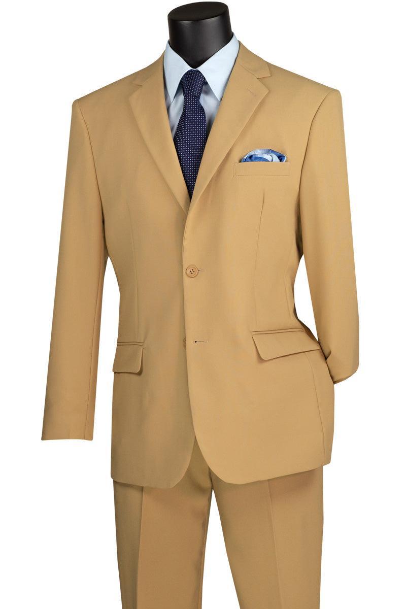Khaki Regular Fit 2 Piece Suit - Upscale Men's Fashion