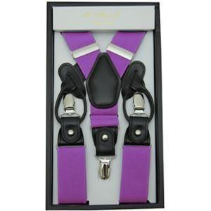 Lavender Convertible Suspender Clip & Button - Upscale Men's Fashion