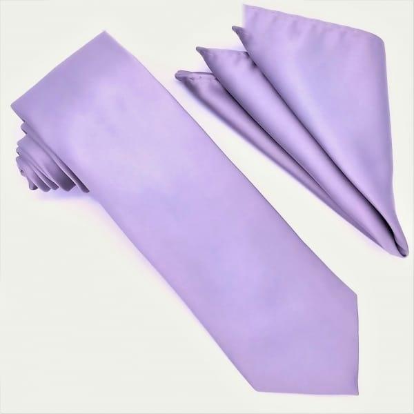 Lilac Tie and Hanky Set - Upscale Men's Fashion