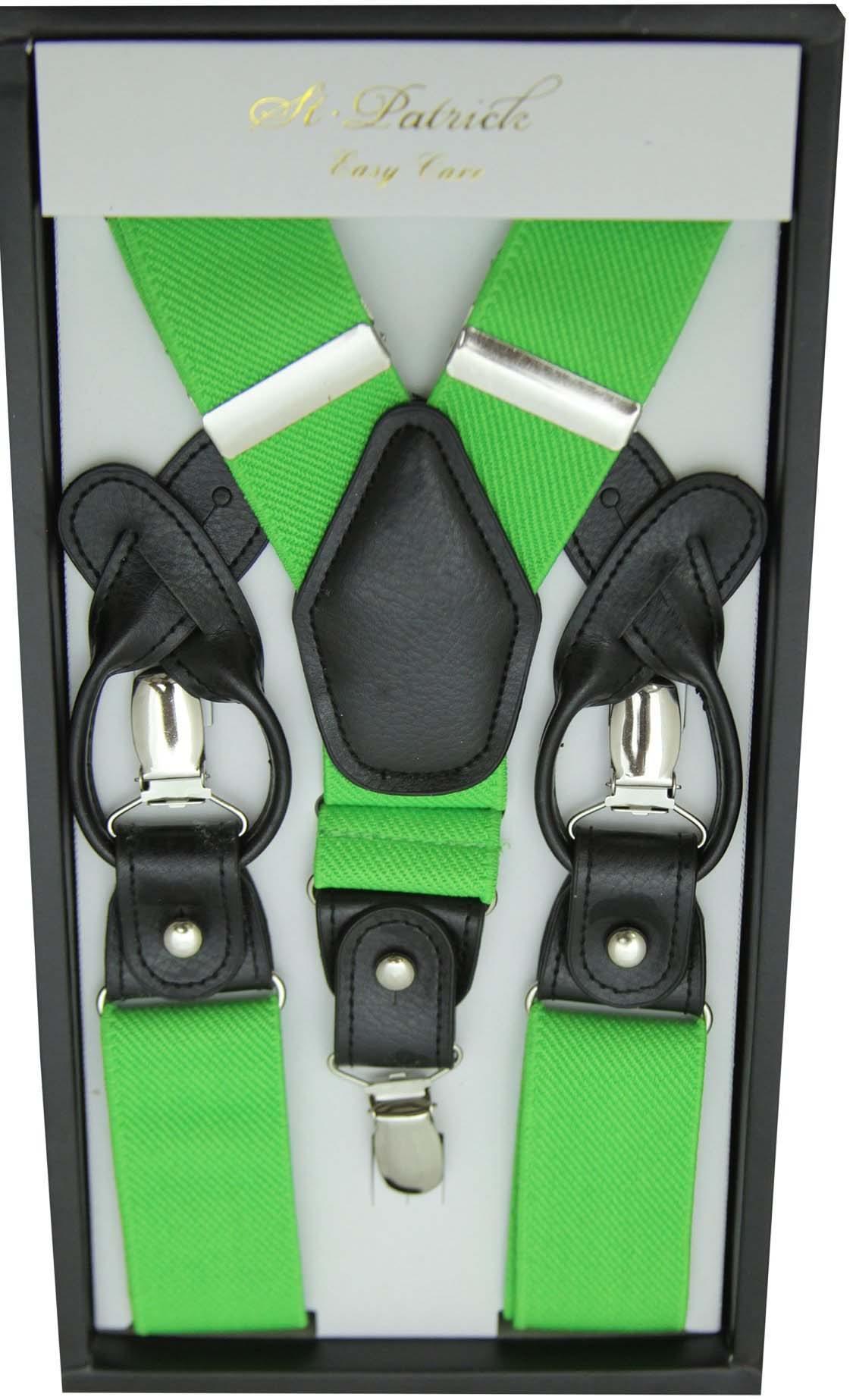 Lime Convertible Suspender Clip & Button - Upscale Men's Fashion