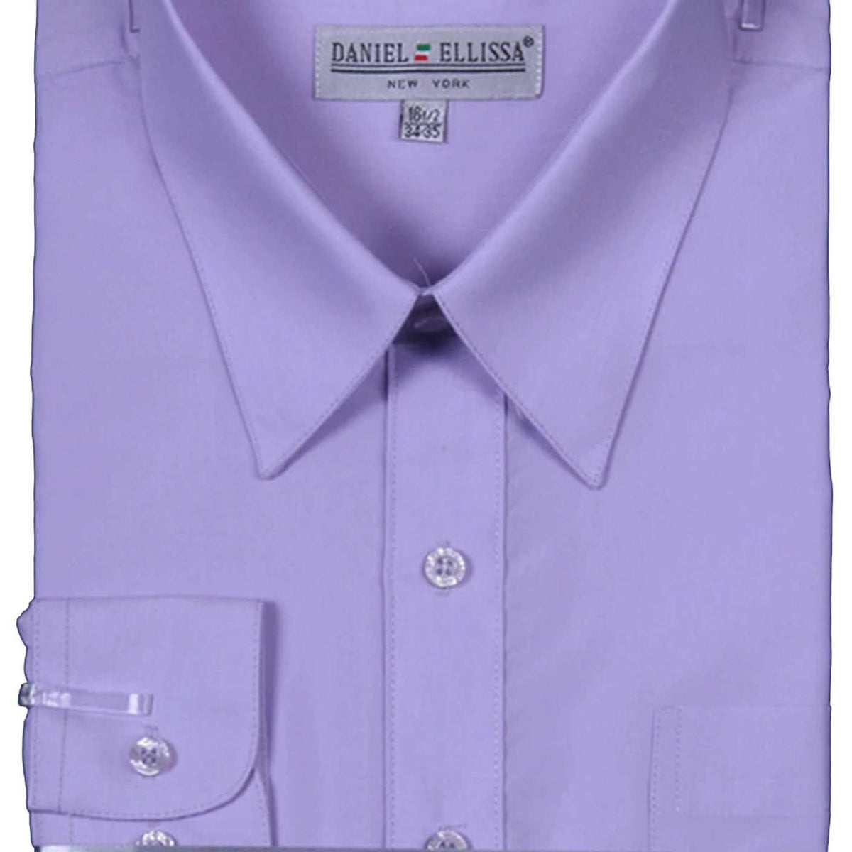 Men's Basic Dress Shirt with Convertible Cuff -Color Lilac Men's Basic Dress Shirt with Convertible Cuff -Color Lilac