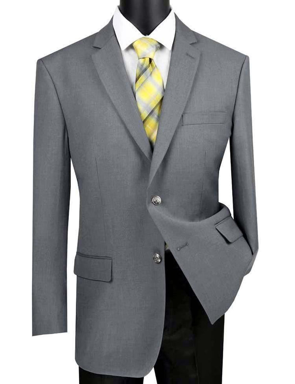Men's Blazer Regular Fit Color Medium Gray - Upscale Men's Fashion