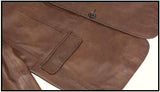 Men's Brown Leather Blazer by InSerch - Upscale Men's Fashion