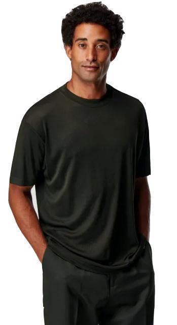 Men's Dressy Ribbed Short Sleeves Crew Neck Tee - Upscale Men's Fashion