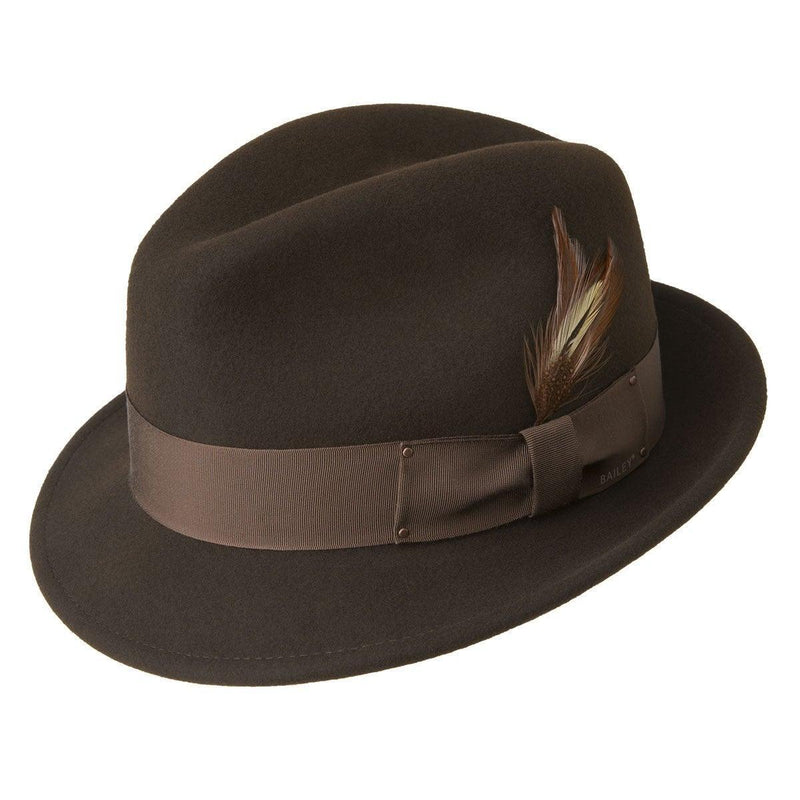 Men's Fedora Hat -Tino by Bailey of Hollywood Color Brown - Upscale Men's Fashion