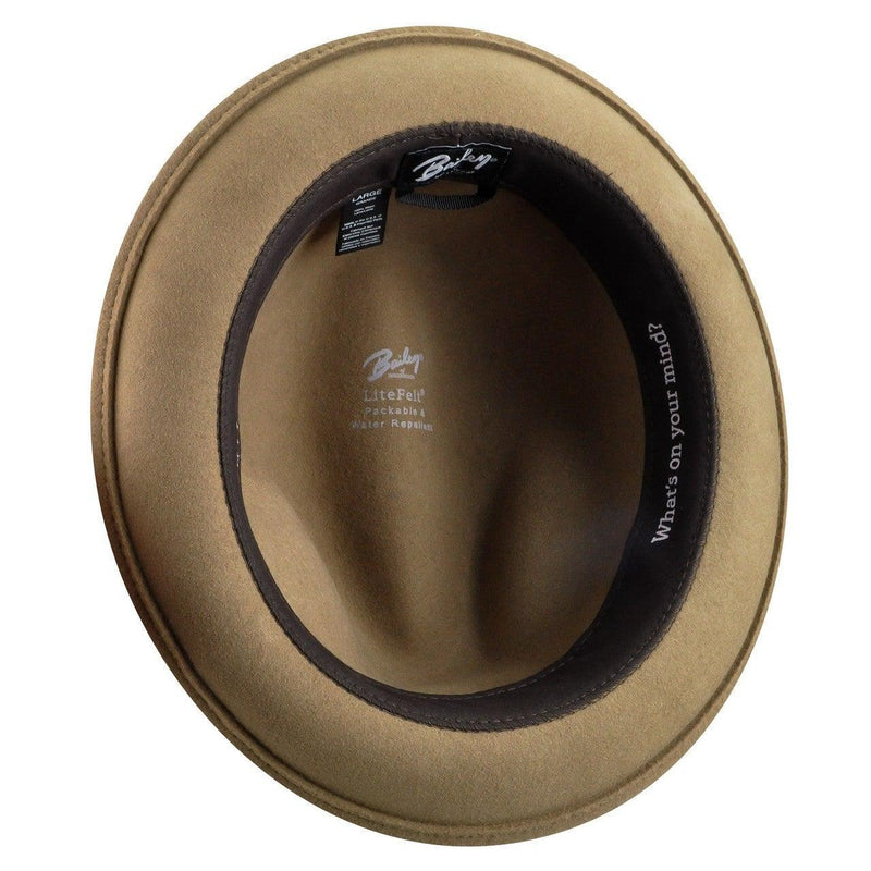 Men's Fedora Hat -Tino by Bailey of Hollywood Color Camel - Upscale Men's Fashion