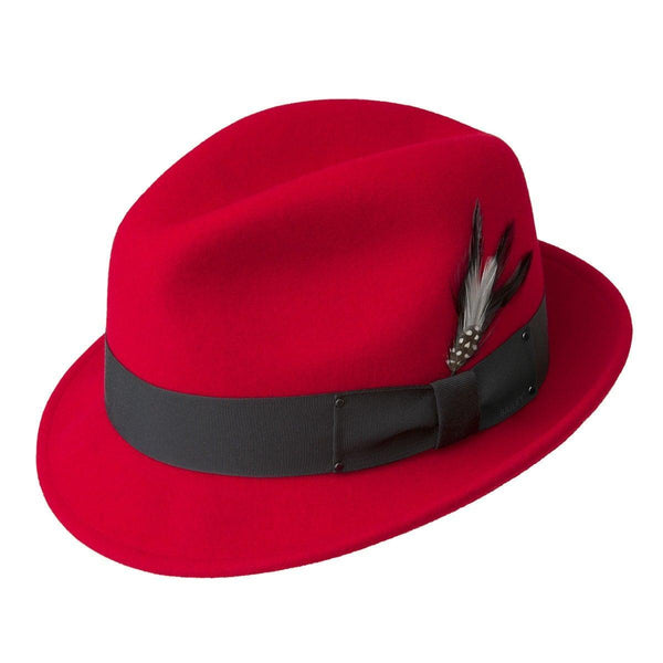 Men's Fedora Hat -Tino by Bailey of Hollywood Color Red - Upscale Men's Fashion