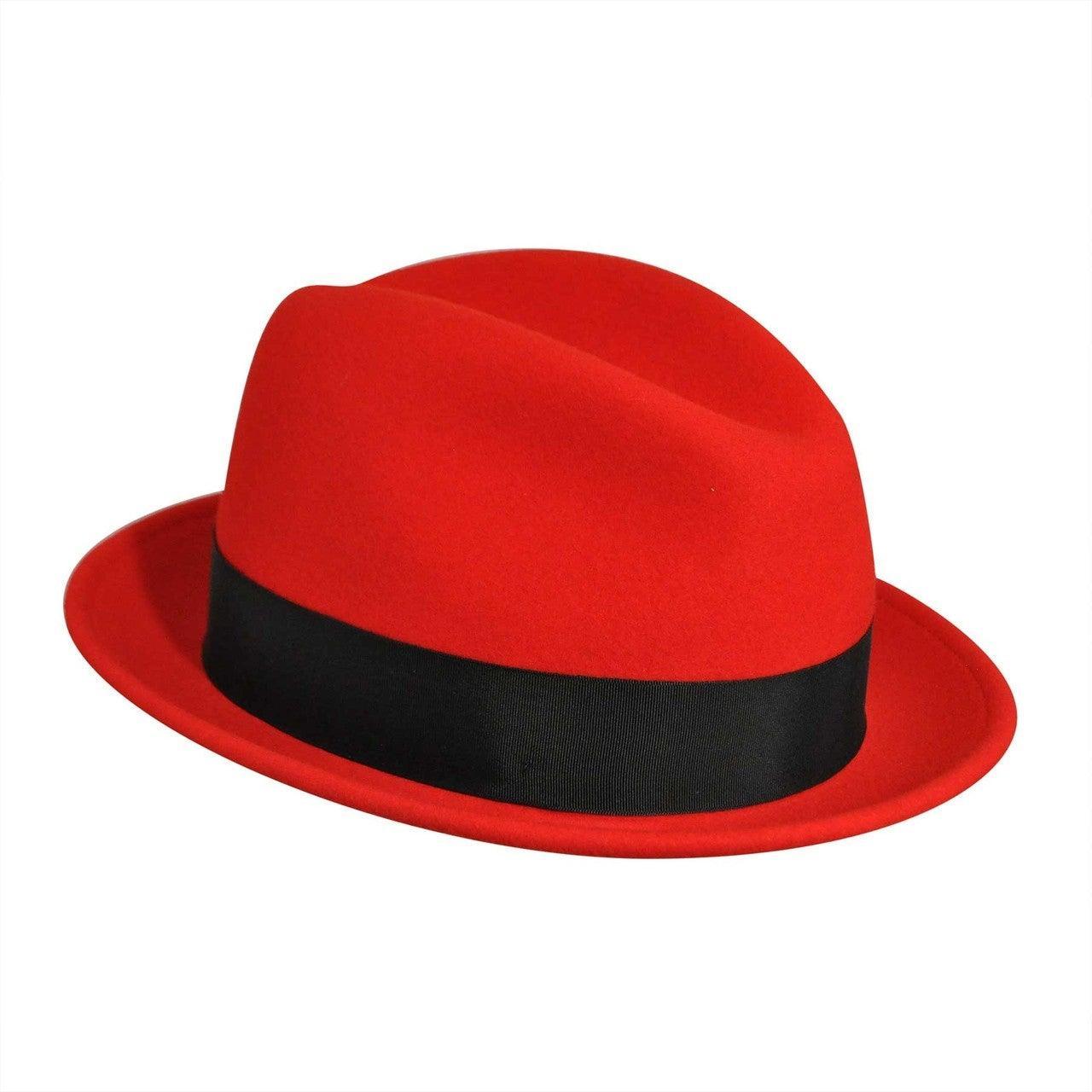 Men's Fedora Hat -Tino by Bailey of Hollywood Color Red - Upscale Men's Fashion