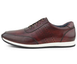 Men's Leather Sneakers Color Burgundy