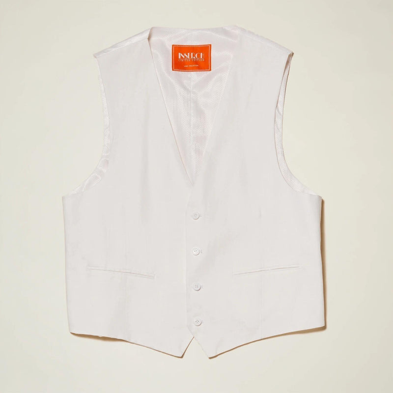 Men's Linen 3 PC Suit color White by inSerch - Upscale Men's Fashion