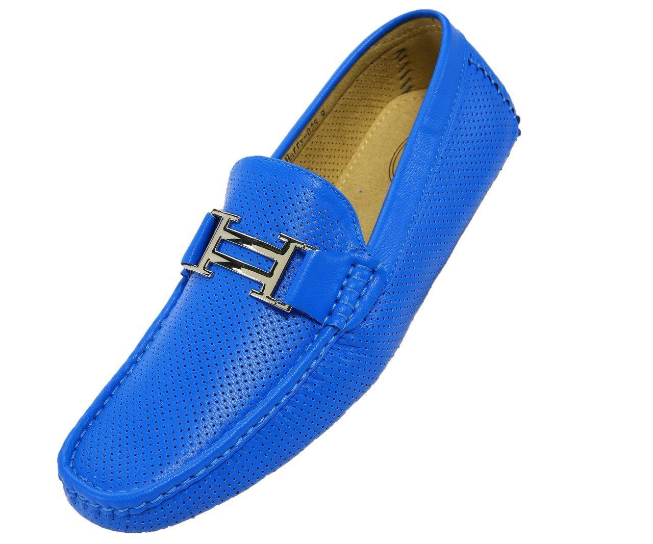 Men's Royal Perforated Smooth Driving Moccasin/Loafers Shoes - Upscale Men's Fashion