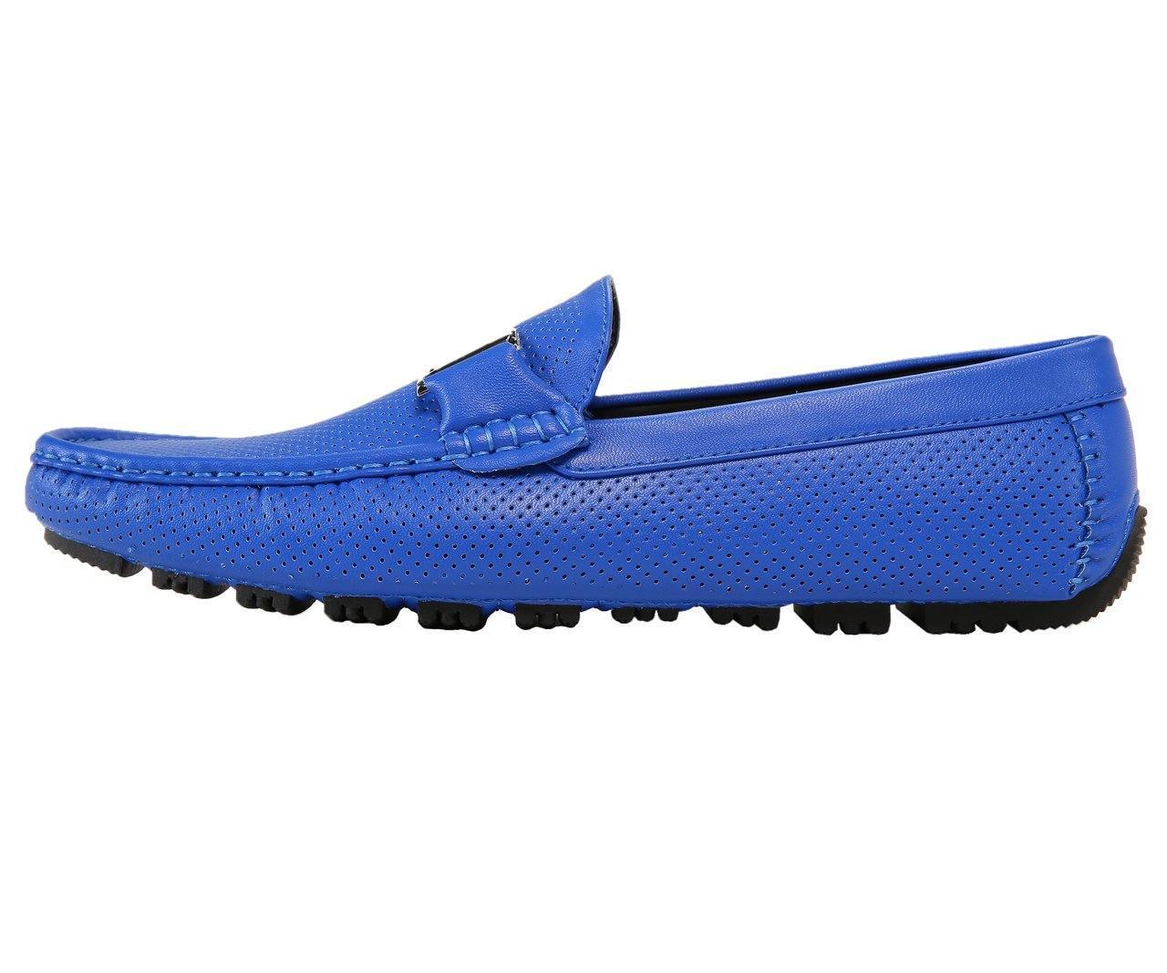 Men's Royal Perforated Smooth Driving Moccasin/Loafers Shoes - Upscale Men's Fashion