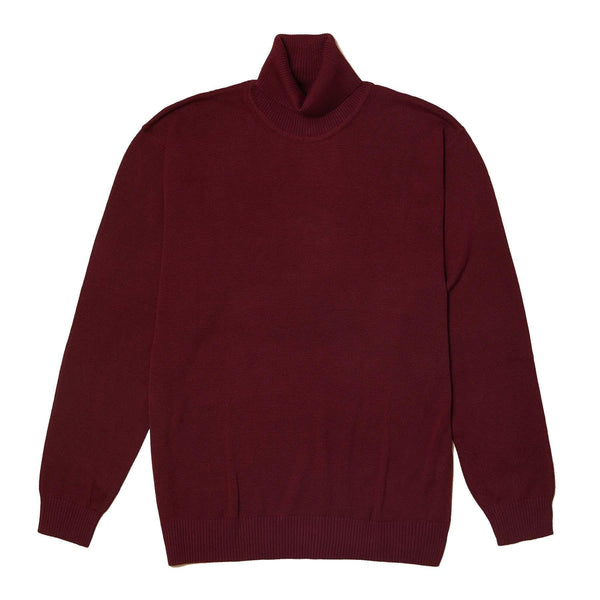 Men's Turtleneck Sweater color Burgundy - Upscale Men's Fashion