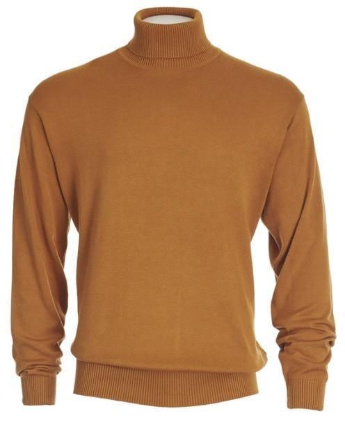 Men's Turtleneck Sweater color Rust - Upscale Men's Fashion