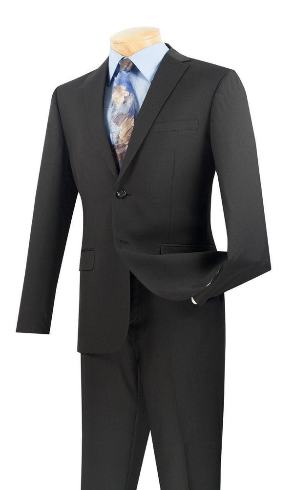 Men's Ultra Slim Fit suit 2 Piece-color Black - Upscale Men's Fashion