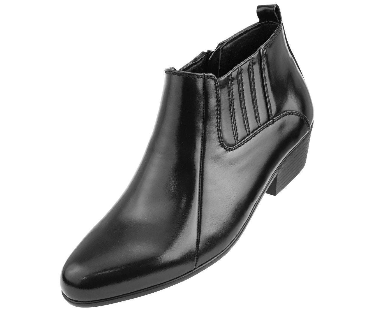 Men's Western Low Cut Dress Boot Color Black - Upscale Men's Fashion