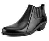 Men's Western Low Cut Dress Boot Color Black - Upscale Men's Fashion