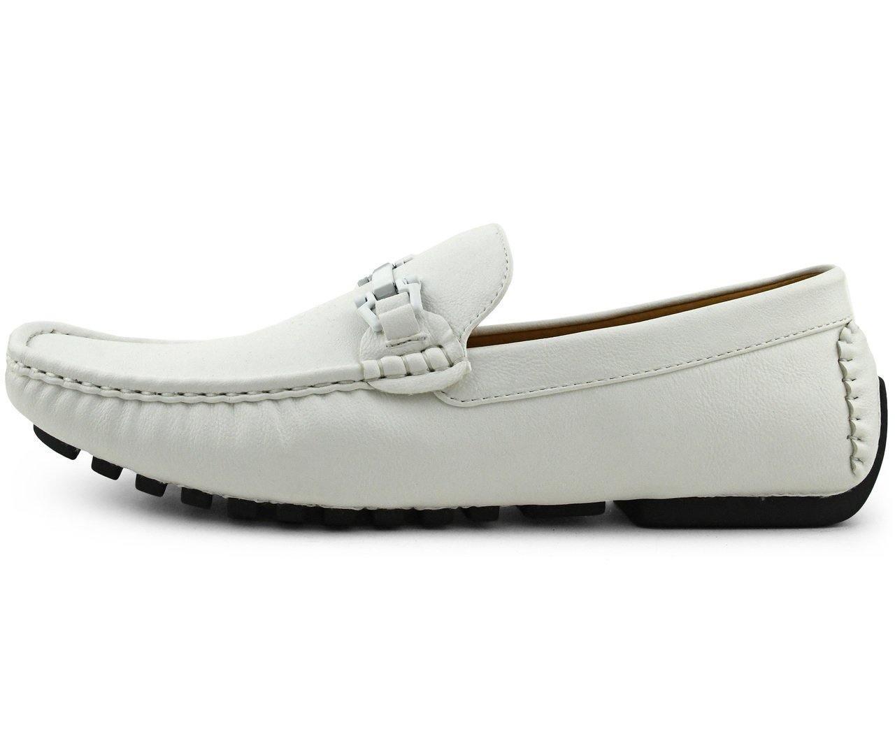 Men's White Casual Driving Moccasin/Loafers Shoes - Upscale Men's Fashion