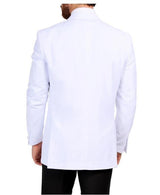 Men's White Slim Fit Peak Lapel Tuxedo Dinner Jacket - Upscale Men's Fashion