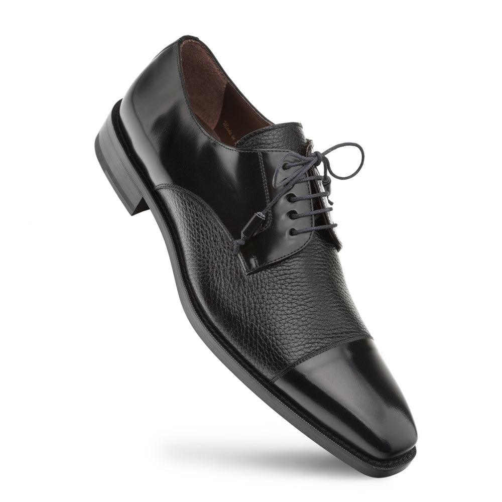 Mezlan Soka Black Cap Toe Shoes - Upscale Men's Fashion