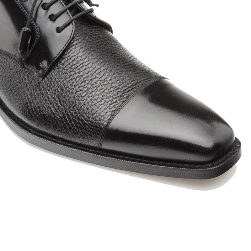 Mezlan Soka Black Cap Toe Shoes - Upscale Men's Fashion