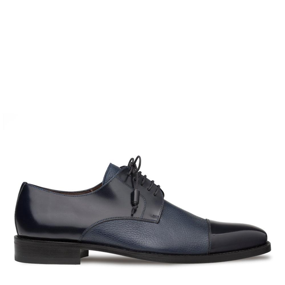 Mezlan Soka Blue Cap Toe Shoes - Upscale Men's Fashion