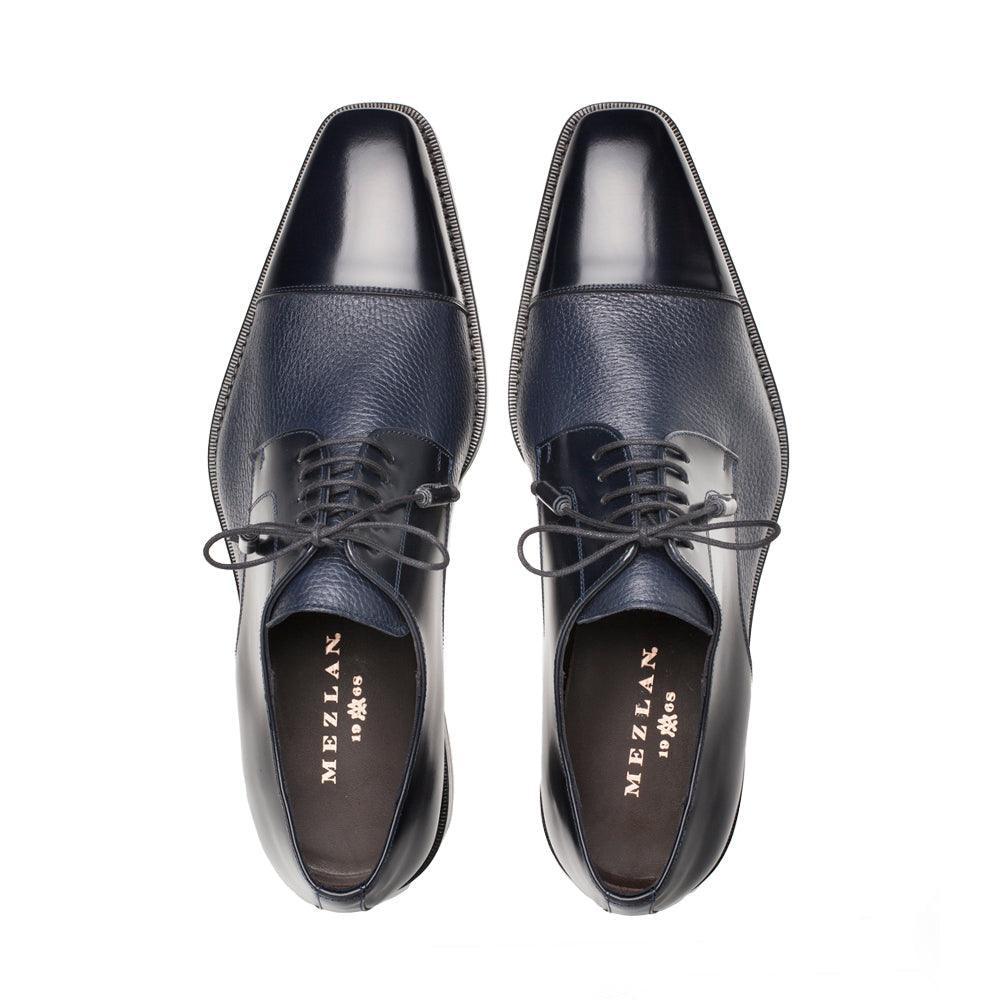 Mezlan Soka Blue Cap Toe Shoes - Upscale Men's Fashion